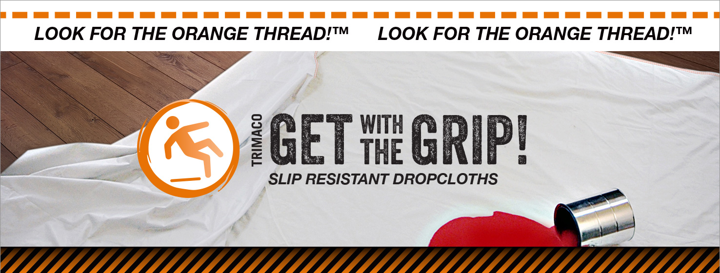 Orange Thread Slip resistant dropcloths