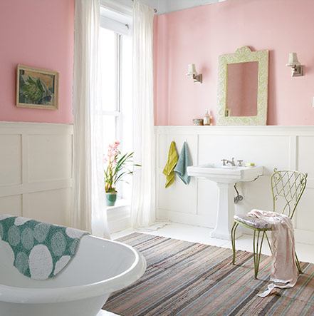 Peach Pink Paint Color Design Ideas