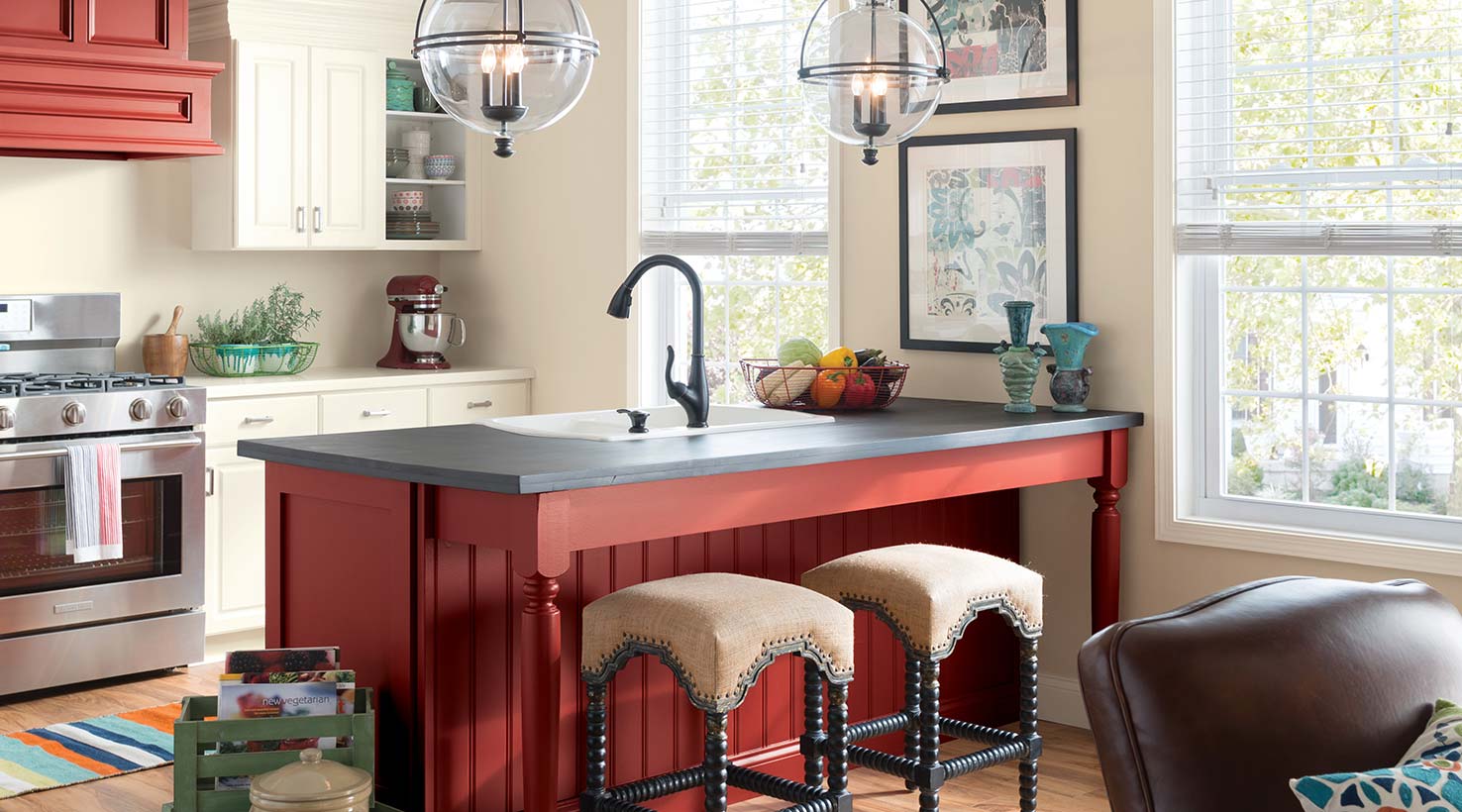 Elegant Kitchen Wall Red Color Paints Ideas kitchen reds