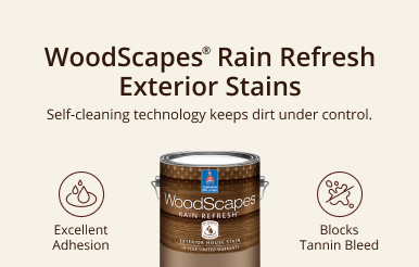 New Woodscapes <sup>®</sup> Rain Refresh Exterior Stain