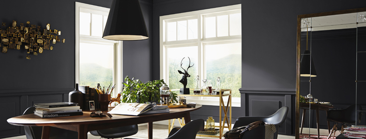 25 Inspiring Exterior House Paint Color Ideas: Black Exterior Wood ...
