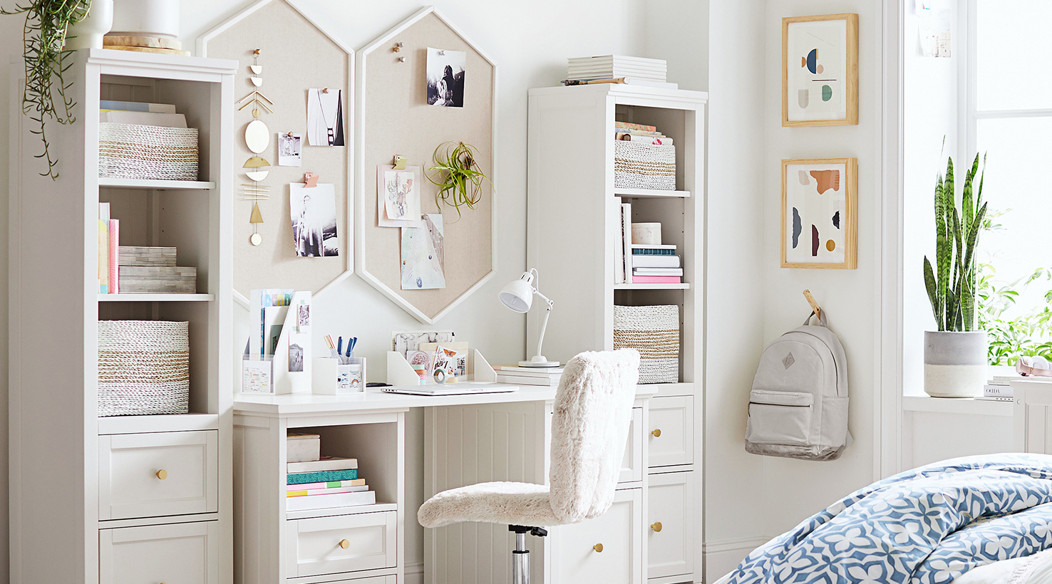 pink and grey childrens bedroom