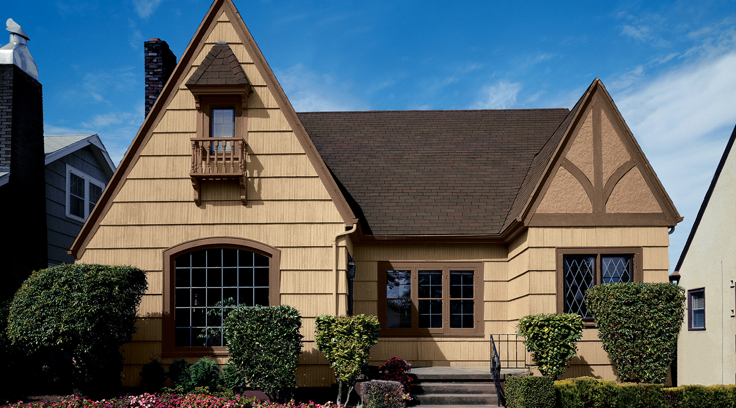 brown exterior paint color schemes