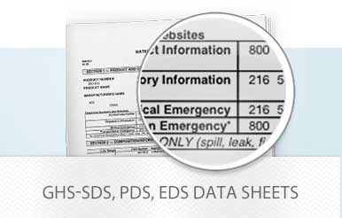 GHS-SDS, PDS, EDS Data Sheet Search